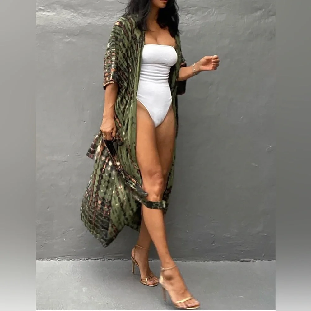 393. OS Summer T-Shirt Long Overshirt for Women Pleated Spaghetti Strap Camisole - Picture 4 of 9